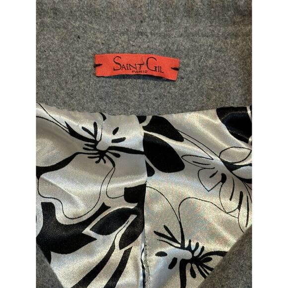 Saint Gil Paris Wool Blend Blazer Size S Gray - Picture 8 of 16
